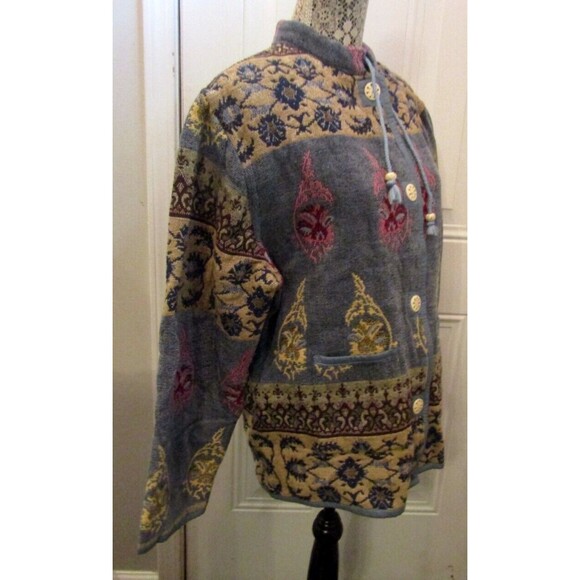 Vintage Flashback Boho Cardigan Sweater Jacket Button Front Womens Size 2X - Picture 8 of 10